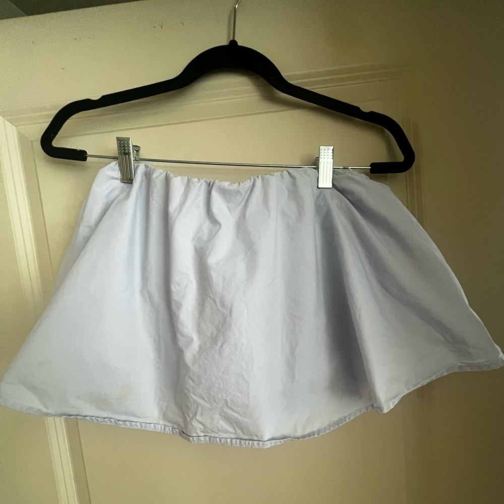 Babaton Light Blue Cotton Mini Skirt – Size S